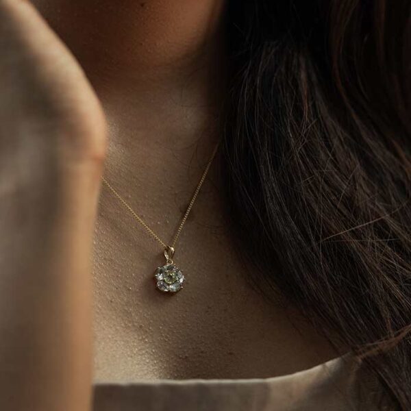 Lena | Aquamarine And Chrysoberyl Pendant Necklace