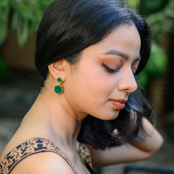 Ivy | Green Onyx Earrings - Image 2