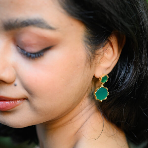 Ivy | Green Onyx Earrings