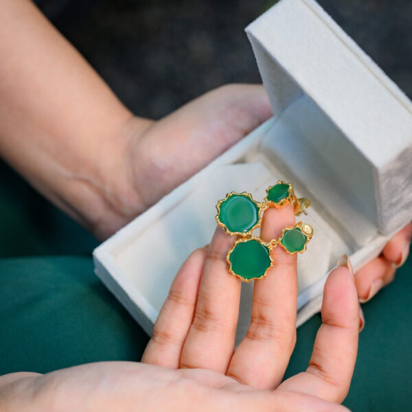 Ivy | Green Onyx Earrings - Image 3